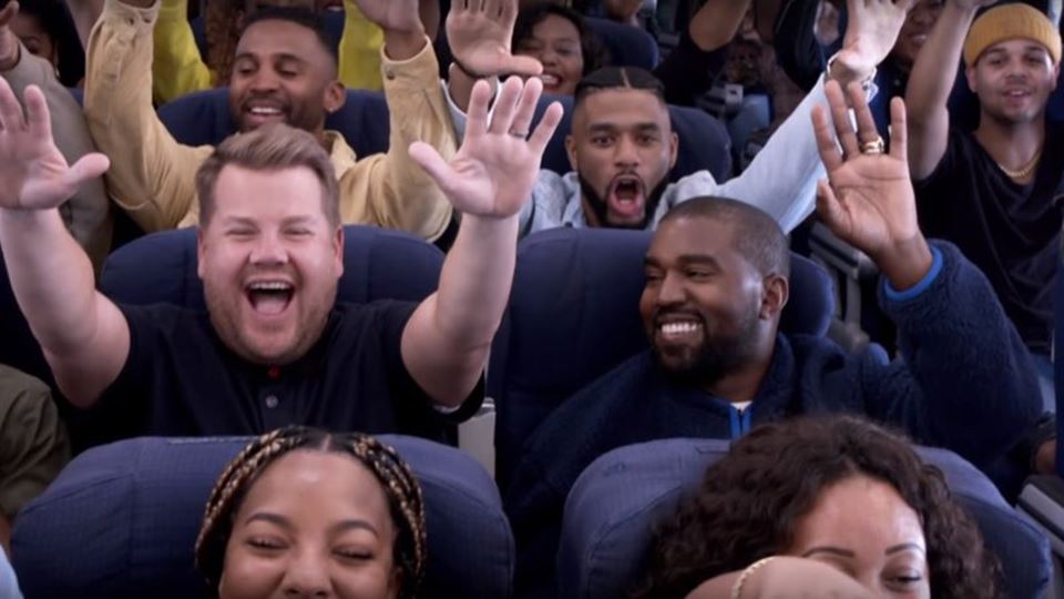 Kanye West airpool karaoke James Corden - jesus is king