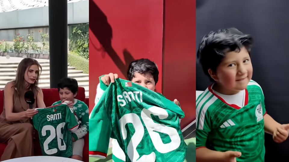 Menino mexicano torna-se viral no Mundial 2026 por apoiar a seleção com camisola de Natal Menino mexicano torna-se viral no Mundial 2026 por apoiar a seleção com camisola de Natal